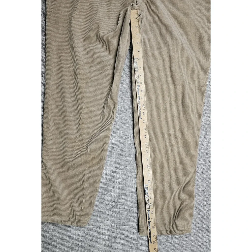 Vintage Polo Ralph Lauren Pants Mens 36x30 Beige Corduroy Pleated Made USA 90s